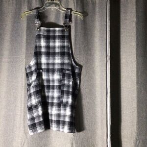 Pink Lily Black and White Plaid Dress